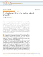 A reflection on lithium-ion battery cathode chemistry