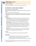 Sex differences in autism spectrum disorders