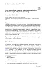 Uncertain nonlinear time series analysis with applications to motion analysis and epidemic spreading