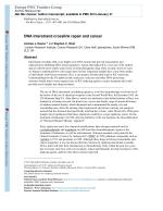 DNA interstrand crosslink repair and cancer