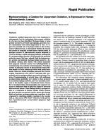 Myeloperoxidase, a Catalyst for Lipoprotein Oxidation, Is Expressed in Human Atherosclerotic Lesions