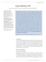 Cancer Statistics, 2019