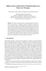 High Accuracy Optical Flow Estimation Based on a Theory for Warping