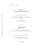 Security of Quantum Key Distribution