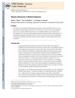 Recent Advances in Nickel Catalysis