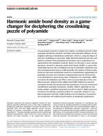 Harmonic amide bond density as a game-changer for deciphering the crosslinking puzzle of polyamide