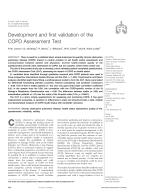 Development and first validation of the COPD Assessment Test