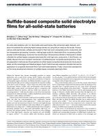 Sulfide-based composite solid electrolyte films for all-solid-state batteries