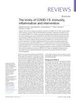 The trinity of COVID-19: immunity, inflammation and intervention