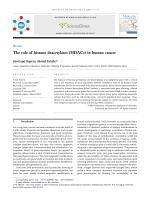 The role of histone deacetylases (HDACs) in human cancer