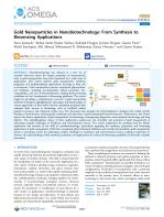 Gold Nanoparticles in Nanobiotechnology: From Synthesis to Biosensing Applications