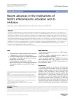 Recent advances in the mechanisms of NLRP3 inflammasome activation and its inhibitors