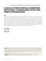 A GAIOLA DE FERRO REVISITADA: ISOMORFISMO INSTITUCIONAL E RACIONALIDADE COLETIVA NOS CAMPOS ORGANIZACIONAIS