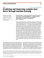 Predicting and improving complex beer flavor through machine learning