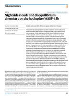 Nightside clouds and disequilibrium chemistry on the hot Jupiter WASP-43b