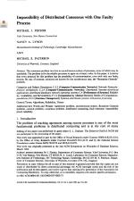 Impossibility of Distributed Consensus with One Faulty Process