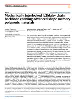 Mechanically interlocked [c2]daisy chain backbone enabling advanced shape-memory polymeric materials