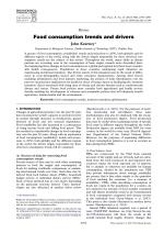 Food consumption trends and drivers