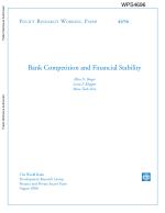 Bank Competition and Financial Stability