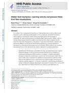 Hidden fluid mechanics: Learning velocity and pressure fields from flow visualizations