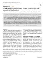 NF-κB in biology and targeted therapy: new insights and translational implications