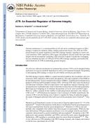 ATR: An Essential Regulator of Genome Integrity