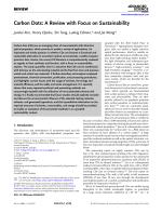 Carbon Dots: A Review with Focus on Sustainability