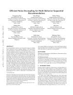 Efficient Noise-Decoupling for Multi-Behavior Sequential Recommendation