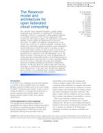 The Reservoir model and architecture for open federated cloud computing