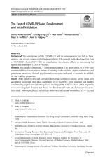 The Fear of COVID-19 Scale: Development and Initial Validation
