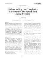 Understanding the Complexity of Economic, Ecological, and Social Systems