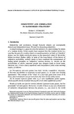 SUBJECTIVITY AND CORRELATION IN RANDOMIZED STRATEGIES