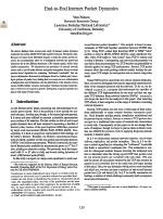 End-to-End Internet Packet Dynamics