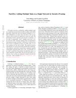 PackNet: Adding Multiple Tasks to a Single Network by Iterative Pruning
