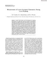 Measurement of Lower Extremity Kinematics During Level Walking