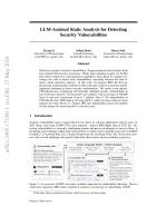 LLM-Assisted Static Analysis for Detecting Security Vulnerabilities