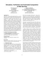 Simulation, Verification and Automated Composition of Web Services
