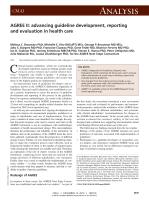 AGREE II: advancing guideline development, reporting and evaluation in health care
