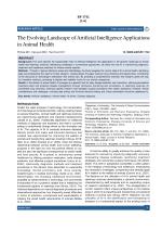 The Evolving Landscape of Artificial Intelligence Applications in Animal Health