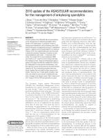 2010 update of the ASAS/EULAR recommendations for the management of ankylosing spondylitis