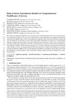 Data-Centric Foundation Models in Computational Healthcare: A Survey