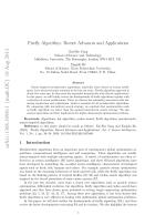 Firefly Algorithm: Recent Advances and Applications