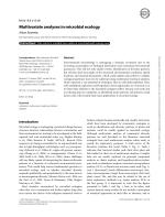 Multivariate analyses in microbial ecology