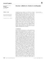 Structure validation in chemical crystallography