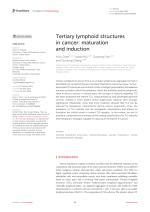 Tertiary lymphoid structures in cancer: maturation and induction