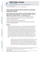 Rapid casting of patterned vascular networks for perfusable engineered 3D tissues