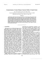 Parameterization of Vertical Mixing in Numerical Models of Tropical Oceans