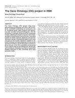 The Gene Ontology (GO) project in 2006