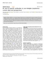 Bi- and Tri-specific antibodies in non-Hodgkin lymphoma: current data and perspectives