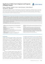 Significance of HbA1c Test in Diagnosis and Prognosis of Diabetic Patients
